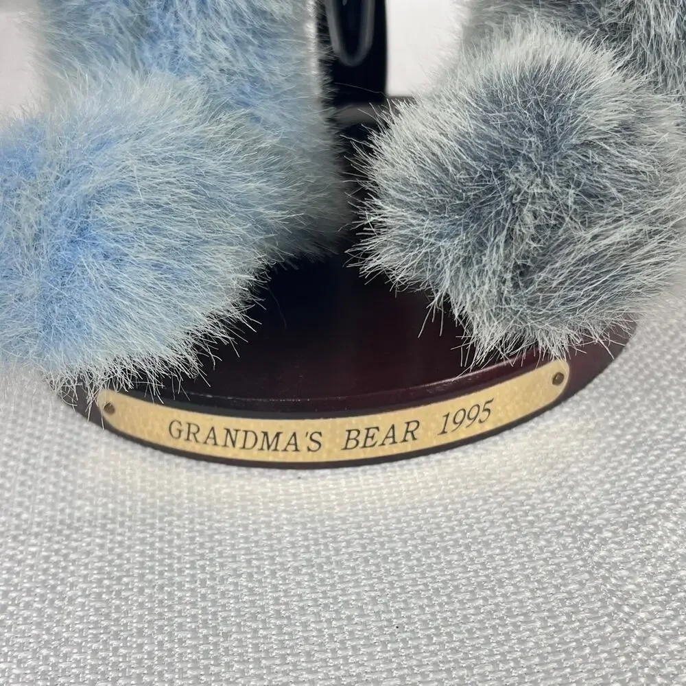 Mary‎ Meyer Grandma's Bear 1995 LE 589/2500 Jointed Blue Gray Plush Teddy Bear